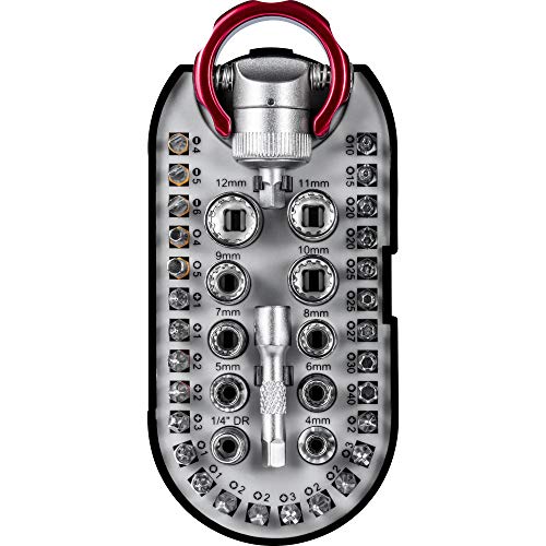 TROTEC 40-Piece Bit and Socket Set Screwdriver with Ratchet Function (Phillips, Pozidriv, Slotted, Allen - Image 3