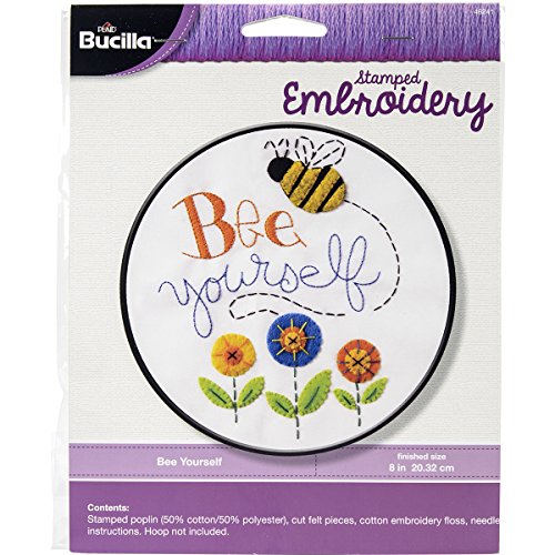 Bucilla Stamped Embroidery Bee Yourself Kit, 46241 8-Inch