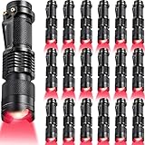 Yahenda 20 Pcs Red Flashlights Bulk Single Mode Red LED Flashlight AA Battery...