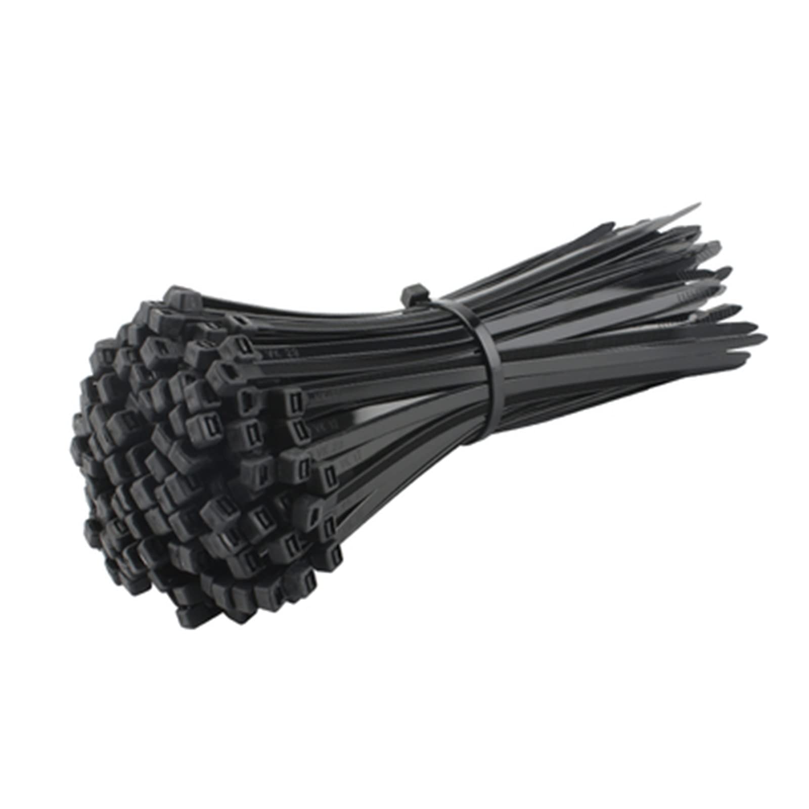 Nylon Cable Tie Buckle， Self-Locking Nylon Cable Ties 100pcs Multicolor 1.9mm x 100mm(Black)