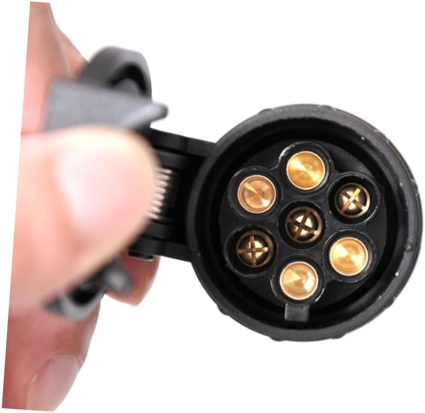 Gatuida Pcs Trailer Adapter Pin to Pin v Rv Connector Weatherproof Spring Locking Flap for Easy Connect