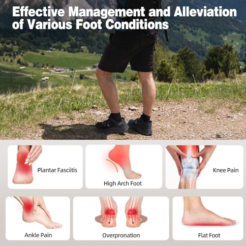 Image of OrthoComfoot Men's Orthopedic Waterproof Trail Running Shoes - Arch Support for Plantar Fasciitis, Orthotic Comfort, Flat Feet, Hiking Sport Gym Sneakers, Foot & Heel Pain Relief
