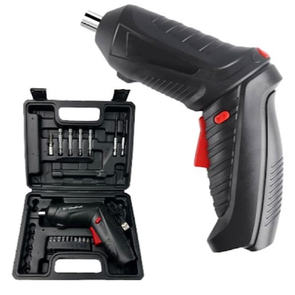 Cordless Pivoting Electric Screwdriver Drill With LED Light