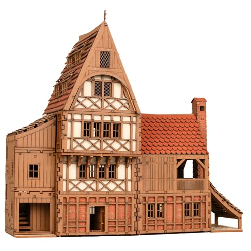 Guild Hall - DIY Wooden House Building Kit for Architecture & Engineering Assembly Set for Teens and Adult, Tabletop Games, Makes a Great Gift for who Like Creative Play - Realistic - Image 2