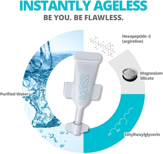 Instantly Ageless Facelift in A Box - Instant Eye Bag Remover Puffiness -1 Box of 25 Vials Moisture Lift- Instant Under Eye Bags Remover - Wrinkle Tightener