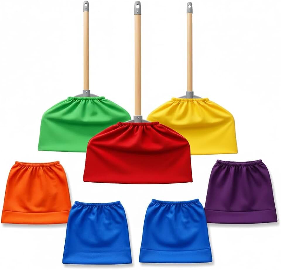 Kit C/ 10 Capas Vassoura Pano De Chão Multiuso Reutilizável Cores sortidas