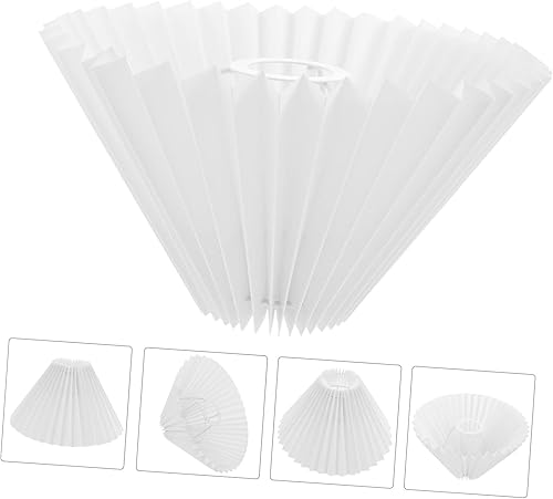 Miniatura 9 de NOLITOY 1 pantalla plisada retro decoración del hogar adornos de flores blanco lámpara mesa tela pantalla lámpara de mesa lámpara de mesa pantalla