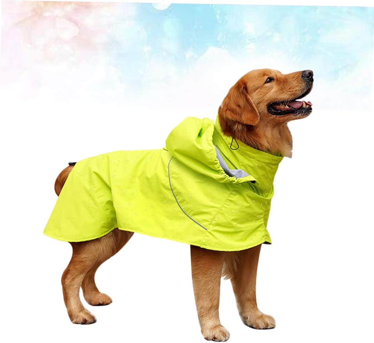 Raincoat for Dogs Pet Rain Jacket High Collar Nylon Stylish and Comfortable XL