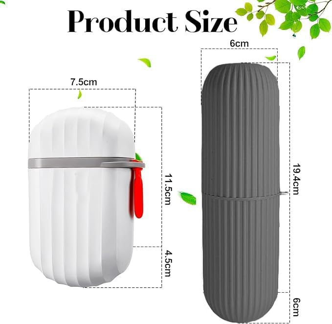 Image of iSTAR Travel Soap Case Toothbrush Case Waterproof Travel Soap Dish Shower with Convenient Handle Leakproof Soap Holder for Bathroom Camp (Dark Grey)