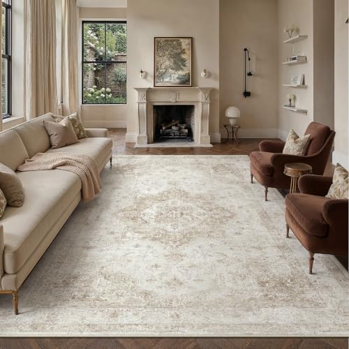 8x10 Beige Neutral Area Rug
