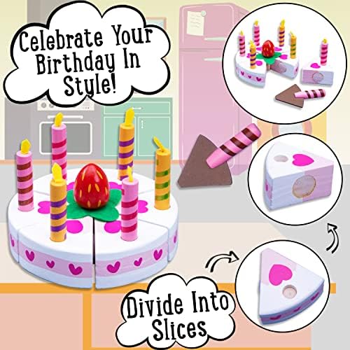 Jaques of London Wooden Play Food Cake | Wooden Toys for Girls and Boys | Pretend Food | Play Food Sets for Children | Since 1795
