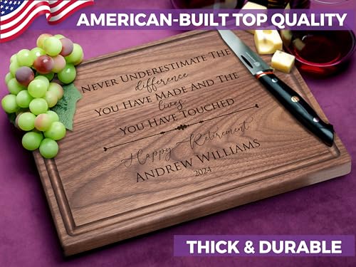Tabla de Cortar Personalizada para Jubilación de Madera miniatura 3
