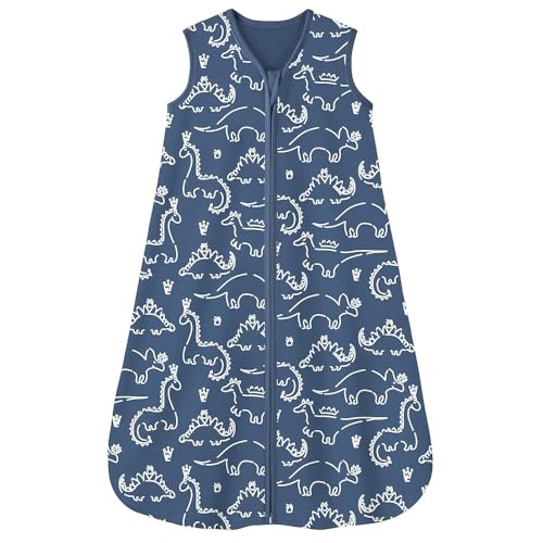 Image of Yoofoss Baby Sleep Sack 6-12 Months 0.5 TOG Baby Wearable Blanket, 100% Organic Cotton Infant Toddler Sleeping Sack 2-Way Zipper Lightweight Sleep Sack, Grizzly