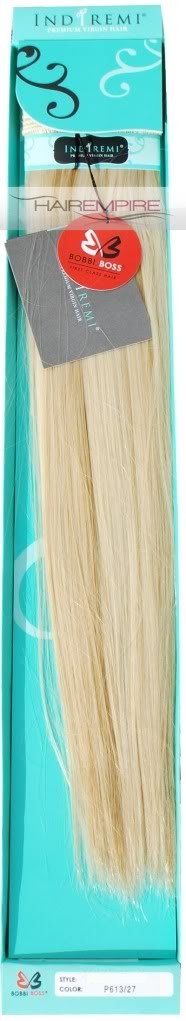 Bobbi Boss Indi Remi Human Hair Extension 16" Silky #613/27 (Platinum Blonde/Strawberry Blonde)