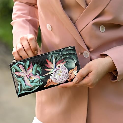 Anuschka Women's Hand-Painted Genuine Leather Two Fold RFID Blocking Wallet3