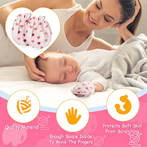 60 Pairs Newborn Baby Gloves Infant No Scratch Elastic Wrist Infant Soft Gloves Baby Mittens For 0-6 Months Baby Girls Boys (Fresh Style) #TOP3