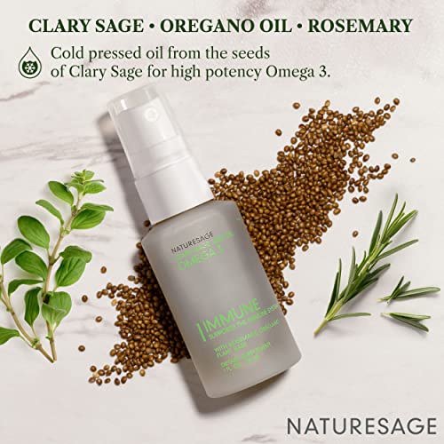 Naturesage Natural Immune Support Supplement Spray With Oregano Oil, Rosemary Oil Extract And Omega 3 | 1 Fl Oz #TOP2