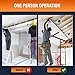 Ruesleag Drywall Lift 11FT Adjustable Rolling Lifter Panel Sheetrock Lift Drywall Lift for Ceiling Lockable Construction Tools, Adjustable Telescopic Arm 152LBS Panel Hoist Jack Lifter,Red