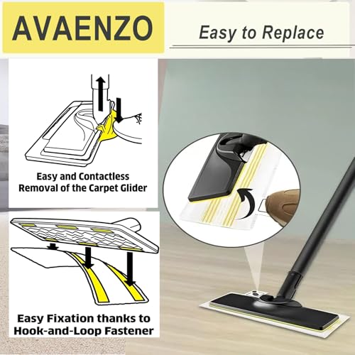 AVAENZO Bodendüsenset Zubehör für Kärcher Dampfreiniger Easyfix SC2 SC3 SC4 SC5, 1 Bodendüse 2 Mikrofaser Bodentuch Ersatzteile