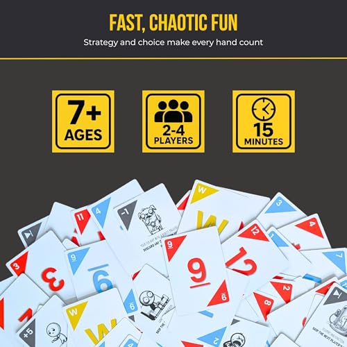 Frayzy Card Game – Fast-Paced Rummy-Style Family Card Game for Kids, Teens & Adults | Ages 7+ | 2–4 Players | Wild Cards and Action Cards | Quick Party & Game Night Fun - Image 3