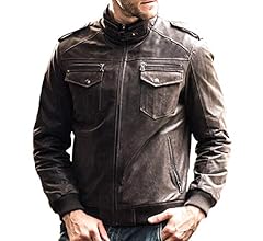 Amazon | [FLAVOR1] メンズ ピッグスキン ジェニュインレザー