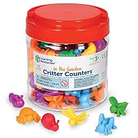 Learning Resources in The Garden Critter Counters - 72 Pieces, Ages 3+ Toddler Learning Toys, Math Games for Kids, Math Manipulatives