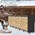 CADUKE 8ft Firewood Rack with Cover, Heavy Duty Fire Wood Rack Outdoor & Indoor, Firewood Storage Log Rack with Weather Resistant 600D Oxford Fabric Cover