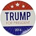 Oliasports Donald  for President Campaign Buttons, Multi (Trump 3star)