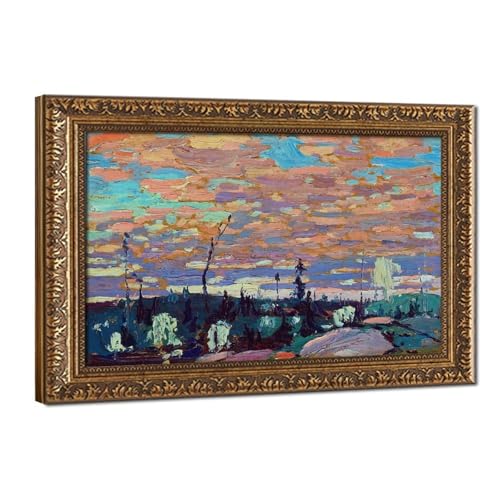 Impression toile Wild Cherries Tom John Thomson cadre suspendu 50x75