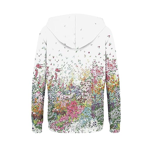 Women's Trendy Floral Printing Jacket Zip Up Long Sleeve Hoodies Streetwear Fashion Coat With Pockets4