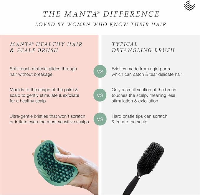 Amazon | MANTA (マンタ) ヘアブラシ オリジナル ホワイト ブラシ