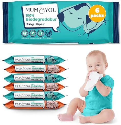 Mum & You Baby Wipes - Biodegradable Wet Wipes | 99.4% Water | Id...