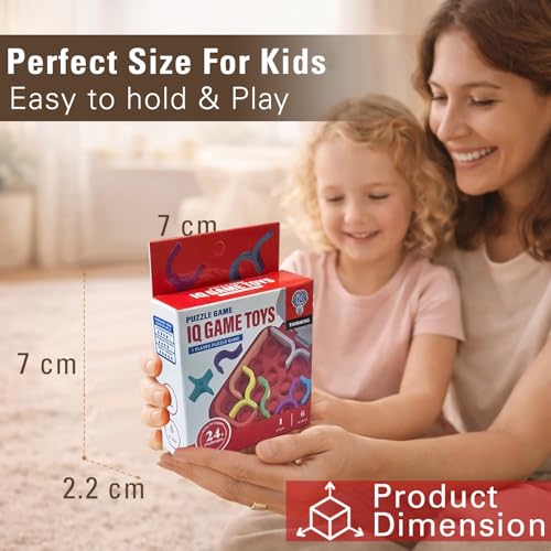 Image of IQ Game Toys Puzzle Set Combo for Kids & Adults|Brain Teaser Logic Puzzle Game |Educational Travel Mind Toy with 24+ & 300+ Challenges | Single Player Thinking Game for Boys & Girls Age 6+