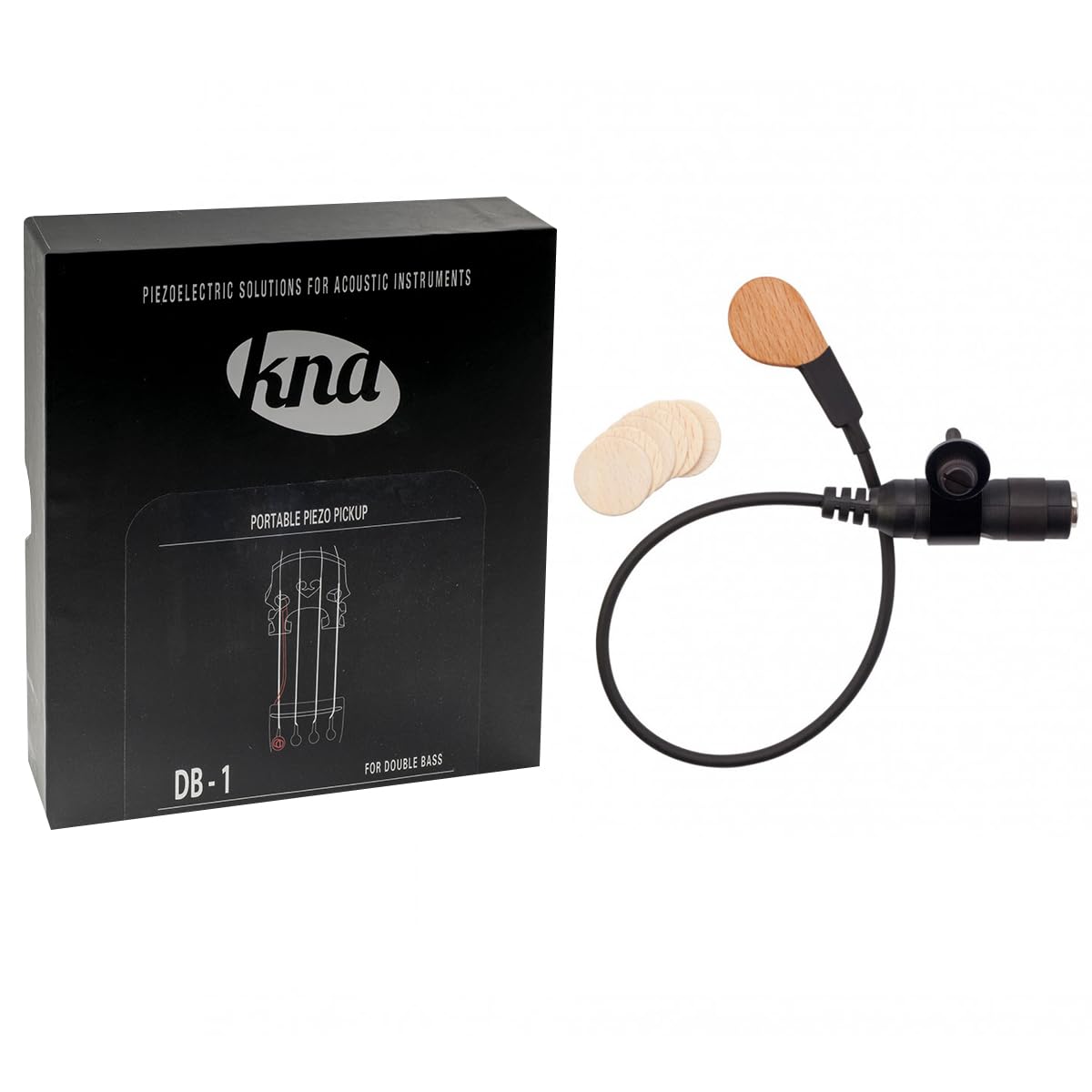 KNA DB-1 Portátil Pastilla Piezo Pickup para Contrabajo