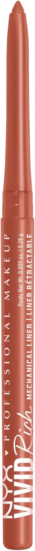 NYX PROFESSIONAL MAKEUP Mechanical Eye Pencil, Vivid Rich Mechanical, Creamy Retractable Eyeliner - Tigers Prize, Cork Orange Eyeliner