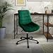 Produktbild ML-Design Bürostuhl, Grün, Sitzfläche aus Samt, Metallgestell, Polsterstuhl mit Rückenlehne, höhenverstellbar, 360° Drehstuhl mit 5 Rollen, Ergonomischer Schreibtischstuhl für Home Office & Büro