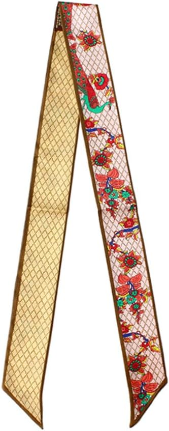 JERLA 100% Mulberry silk Scarf Bag scarf Head Hair Ribbon Handbag Handle wrap Tie Bundle Scarf Neckerchief Scarf for women