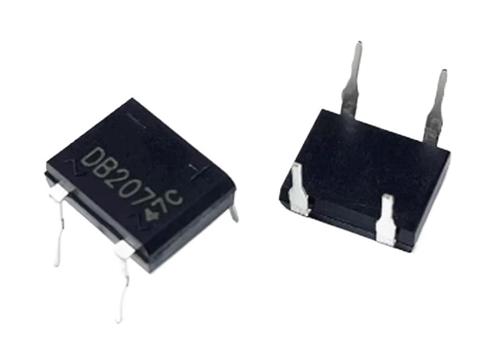 Riswekfw Db207s 20Pcs Db207 Bridge Rectifier Dip4 1000V 2A Diode Rectifiers(Db207s)
