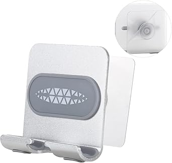 Shower Mount Phone Holder - Adjustable Cell Phone Stand with Adhesive Pads for Bathroom and Kitchen 1 PCS