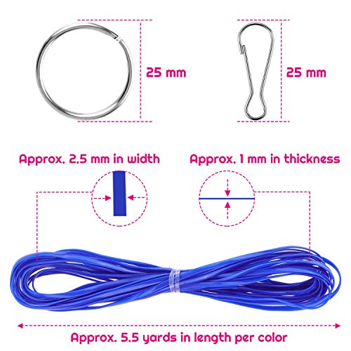 Lanyard String, Cridoz 25 Colors Gimp String Plastic Lacing Cord With 20Pcs Snap Clip Hooks And Keyrings For Crafts, Bracelet, Lanyards And Jewelry Making #TOP2