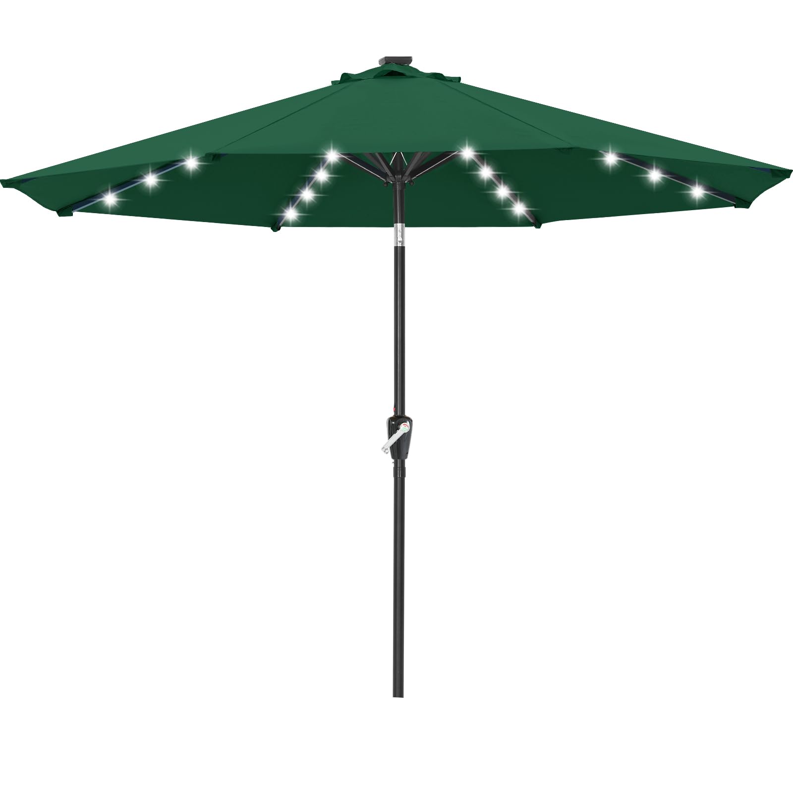 ABCCANOPY Solar Led Patio Umbrella with 32 Lights 11FT(Deep Green)