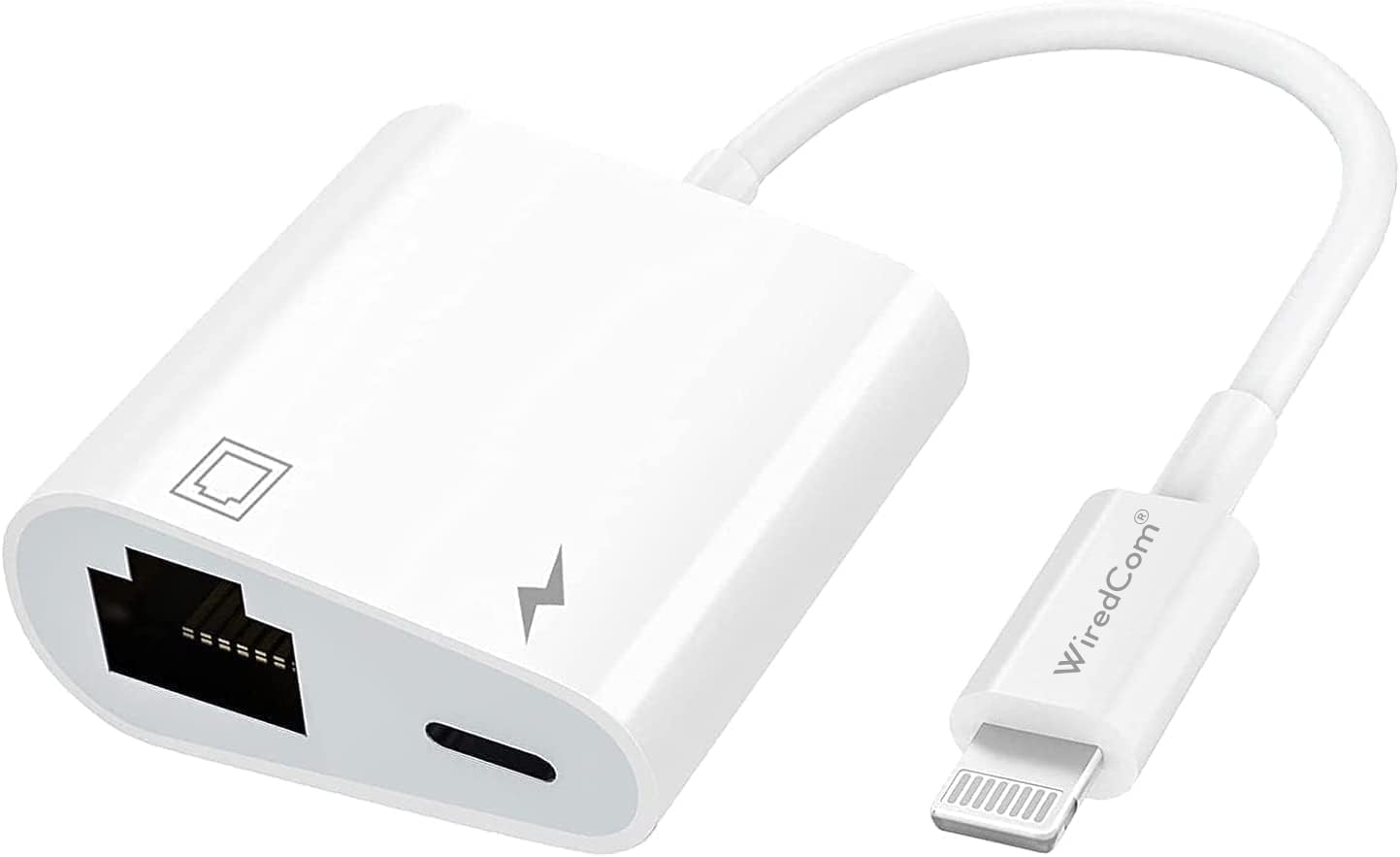 WiredCom® 8 Pin Lightning to RJ45 Ethernet LAN Network with Charge Port, RJ45 Ethernet LAN Network Adapter for iOS, Supports 100Mbps Speed iOS 10.3.3 to iOS 15 (Plug and Play - White) (B0CYTBVN2C) Amazon Price History, Amazon Price Tracker