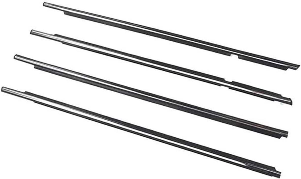 ウェザーストリップ 4個入り 車用ウィンドウトリムストリップ 防水ゴム製ウィンドウガラスシーリングストリップ に適合する ランドクル ウェザーストリップ  4 個の車の外側の窓ゴム製ウェザーストリップ防水シールストリップ 用 ランドクルーザー用 プラド 120 シリー 4個 ... ウェザーストリップ クロームウィンドウラバートリム 4個入り に適合する ランドクルーザー 120 に適合する プラド 2003-2