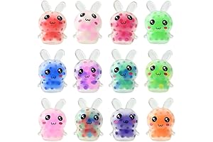 Huggable and Squeezable: 12 Pack Bunny Squishies for Unlimited Easter Fun