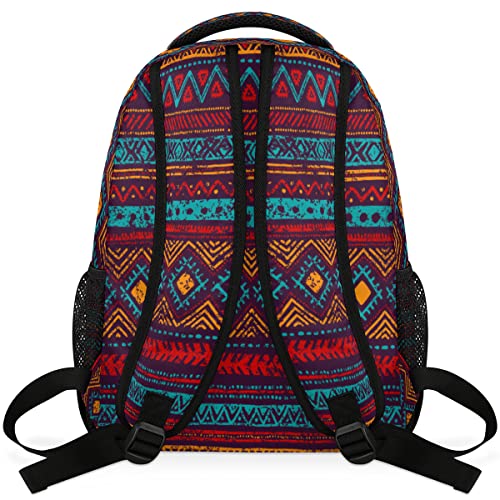 Backpack Aztec Geometric Pattern Red Laptop Computer Backpacks Waterproof College School Bookbag Casual Travel Hiking Camping Daypack For Women Men #TOP5
