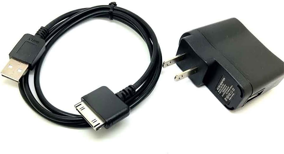 GuangMaoBo 2IN1 USB Data SYNC Cable & Wall Charger for SANDISK Sansa E200 E250 E260 E270 E280 C200 Sansa Fuze 2GB/4GB/8GB Mp3 Player c80+ch35