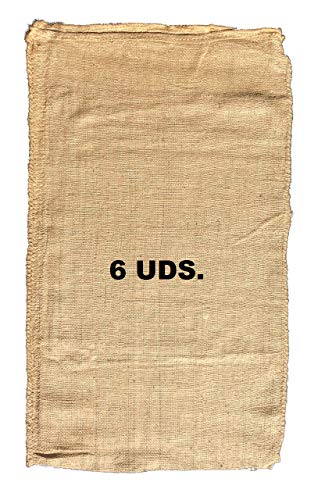 VRYSAC Saco Yute 60x100cm 100% Natural y ecológico, Ultra Resistente, 500 gsm (6) Cover