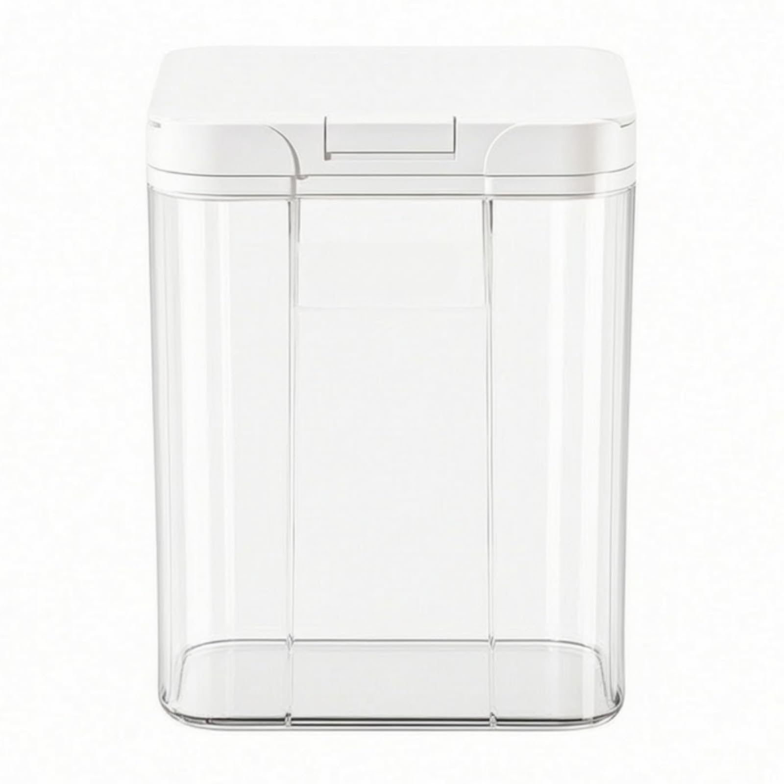 kowaku Recipiente para Conservar Arroz y Cereales con Tapa Blanca Cierre y Cuerpo Claro para una Visualizacion Contenido Diseno Compacto para, 15L