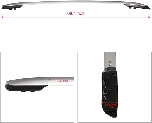 Miniatura 2 de Ainter - Baca de techo para Toyota RAV4 2013-2018, color plateado con capacidad de carga de 165 libras, portaequipajes de carga