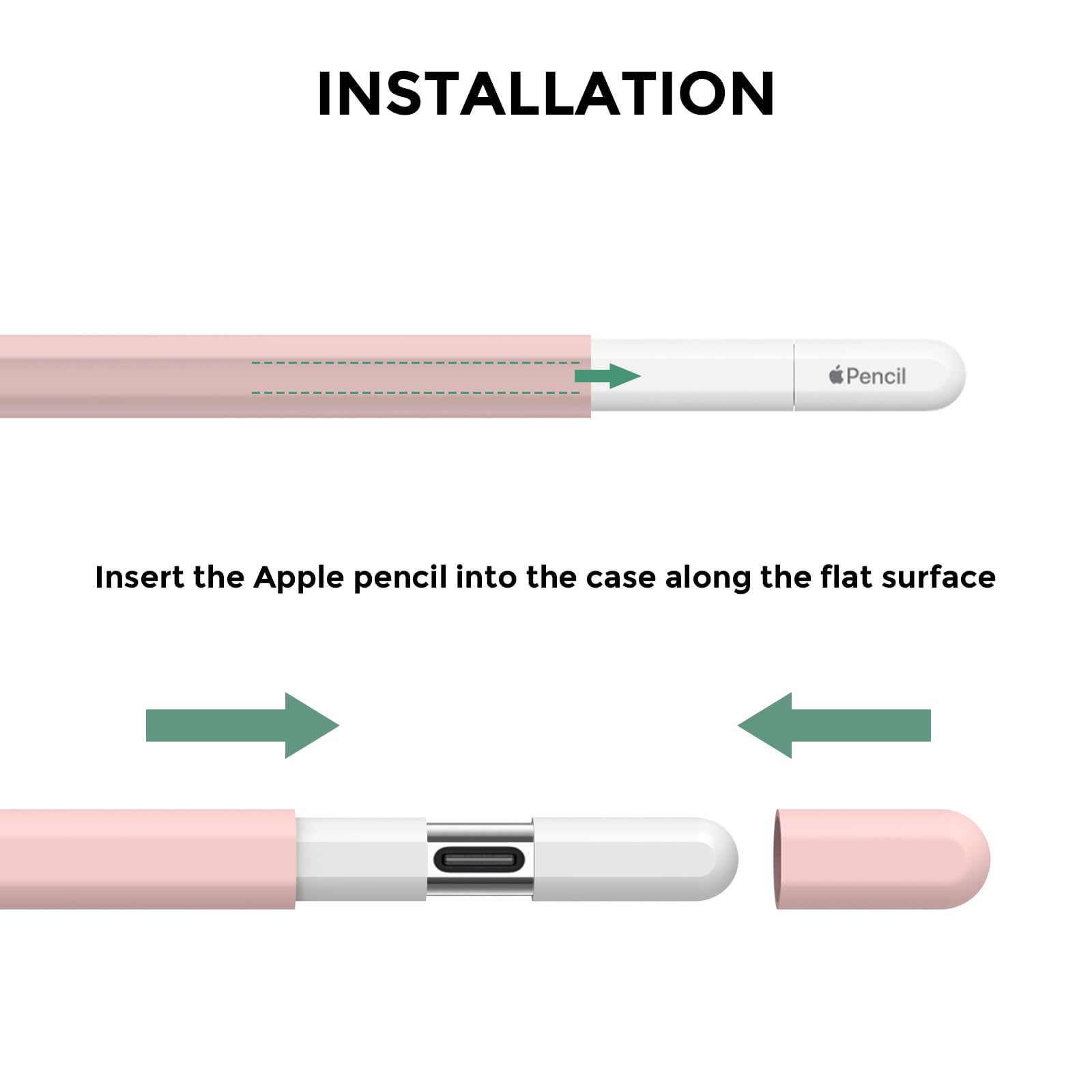 AHASTYLE Silikon Hülle für Apple Pencil USB-C Apple Pencil Hülle Ultra Dünn Apple Pencil USB-C Case Abdeckung Kompatibel mit Apple Pencil USB-C (Rosa)